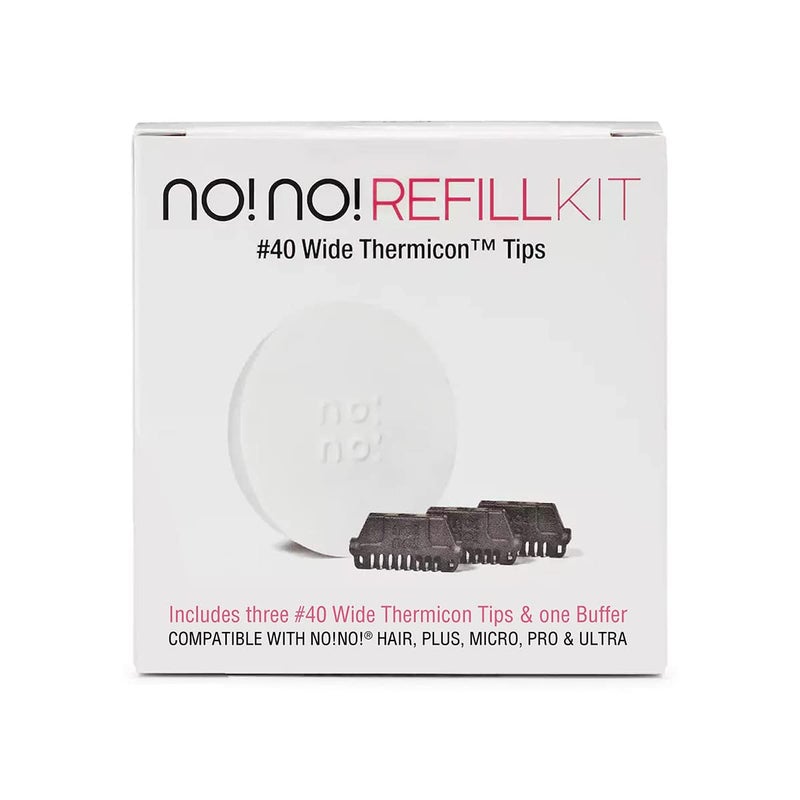 no!no! nono Hair Removal Kit Thermicon Tip Refill Pack Wide Tip for Legs Back Arms and Chest 3 Count - Image 2