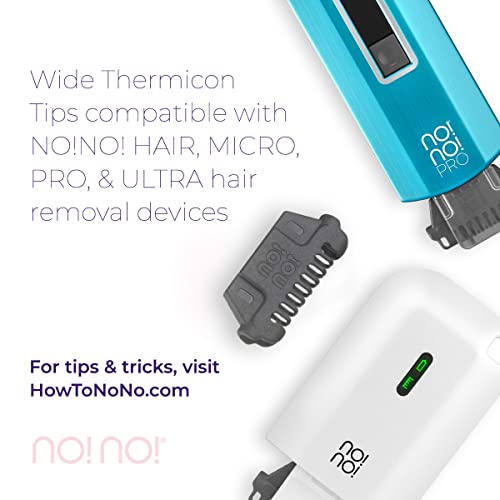 no!no! nono Hair Removal Kit Thermicon Tip Refill Pack Wide Tip for Legs Back Arms and Chest 3 Count - Image 3