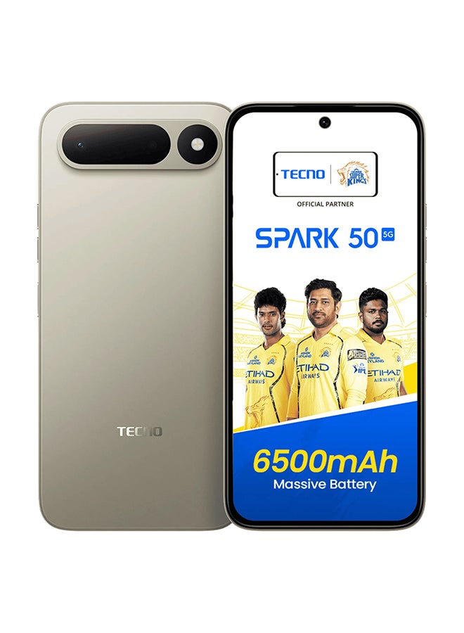 TECNO Spark 50 5G Dual SIM Champagne Gold 4GB RAM 128GB - Global Version - Image 1