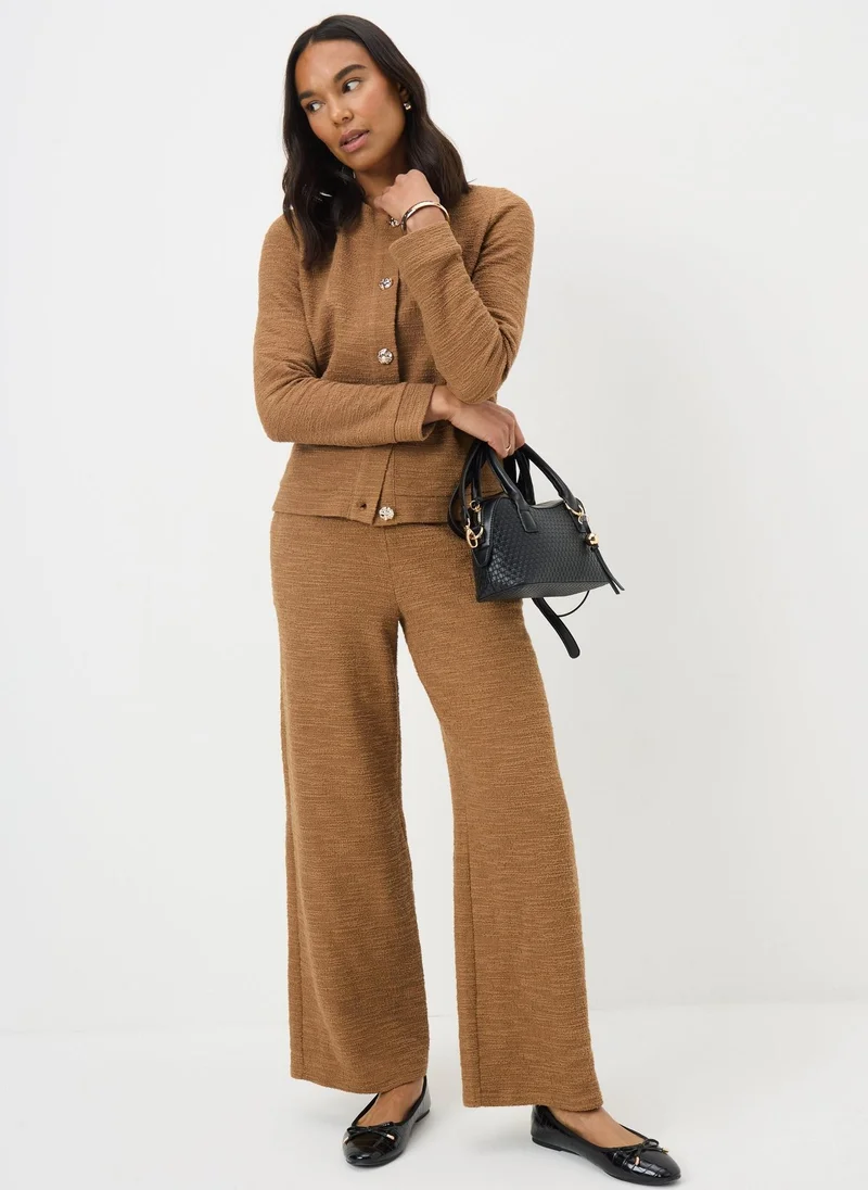 Matalan Camel Boucle Wide Leg Co Ord Trousers