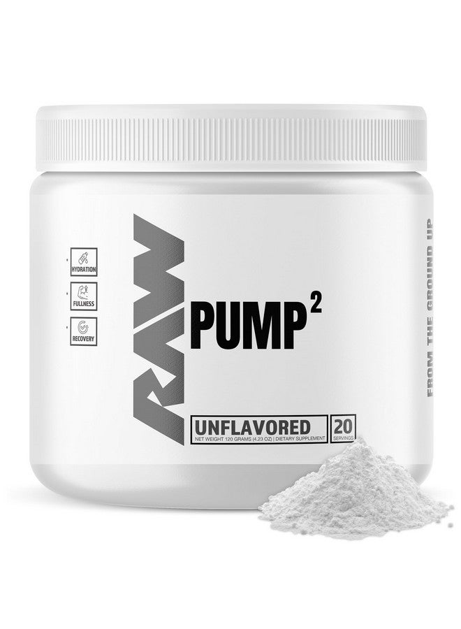 Raw Pump2 Pre Workout | Glycerol Pump Pre Workout Supplement, Pair Pump Supplement For Best Results Or Any Preworkout Powder | Enhanced Hydration And Boost Energy | Unflavored (20 Servings) - Image 1