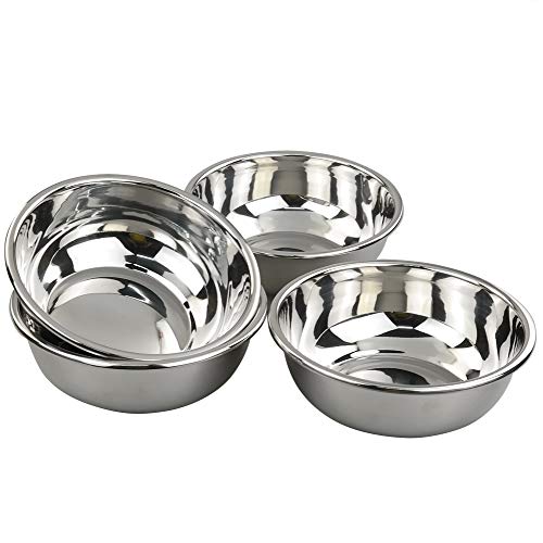 Doryh 4 Packs Stainless Steel Mixing Bowls, Nesting Metal Bowls for Cooking and Serving (9.6"x3.5") - Image 1