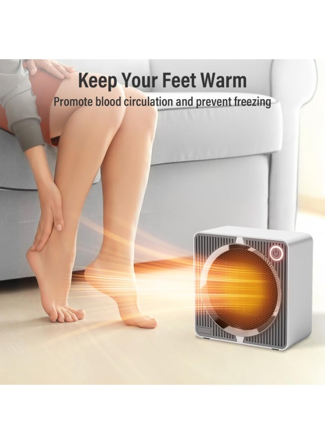 أوريون ماكس مدفأة مروحة صغيرة PTC بقوة 500 وات، محمولة وصغيرة الحجم، حماية من الحرارة الزائدة والانقلاب، هواء دافئ بسرعة واحدة، هيكل ABS، مثالية للمنزل والمكتب وغرفة النوم - Image 5