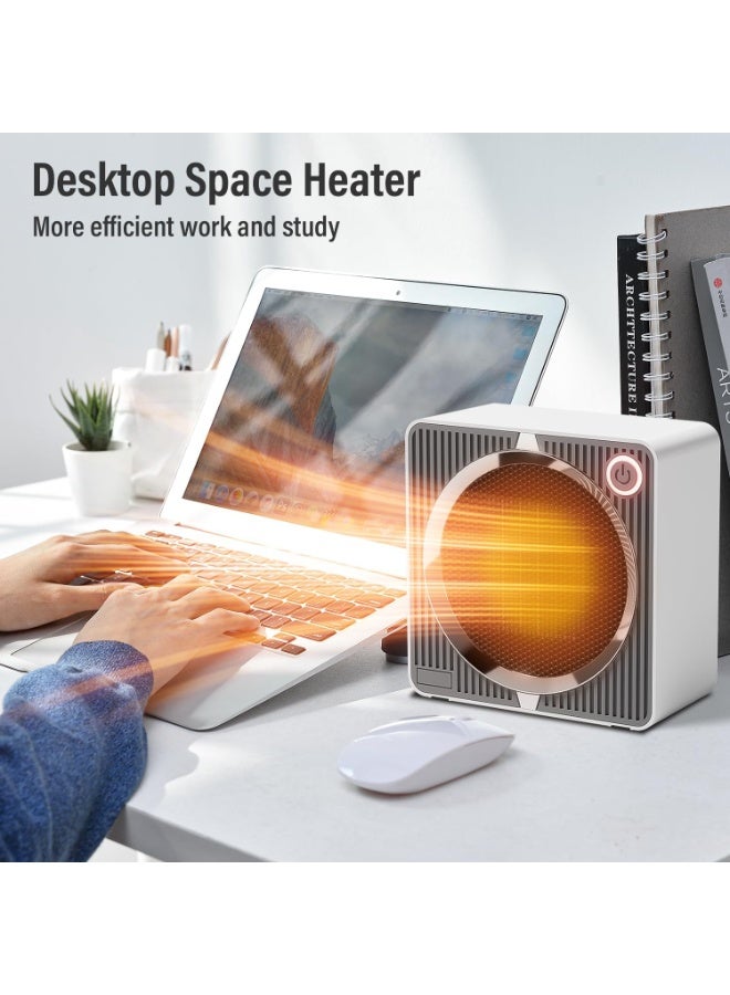 أوريون ماكس مدفأة مروحة صغيرة PTC بقوة 500 وات، محمولة وصغيرة الحجم، حماية من الحرارة الزائدة والانقلاب، هواء دافئ بسرعة واحدة، هيكل ABS، مثالية للمنزل والمكتب وغرفة النوم - Image 3