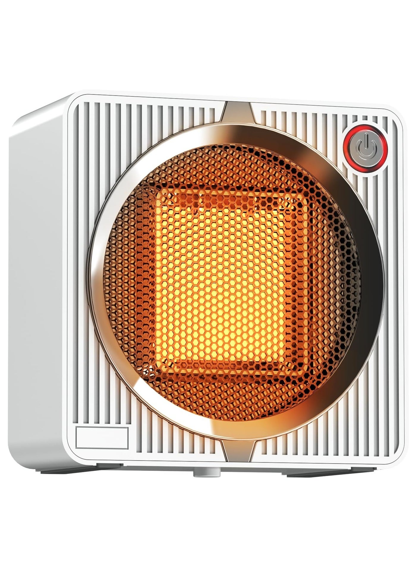 500W Mini PTC Fan Heater, Portable & Compact, Overheat & Tip-Over Protection, Single-Speed Warm Air, ABS Body, Ideal for Home, Office, Bedroom