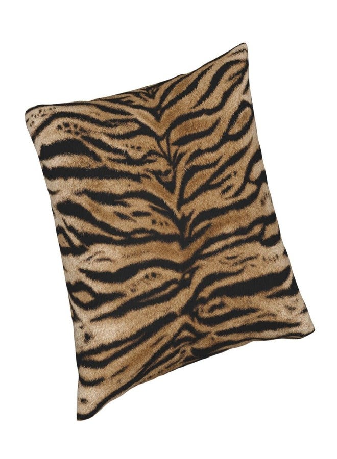 Perinsto Tiger Texture Print Throw Pillow Covers Set of 2 Animal Skin Pattern Decorative Pillowcases Soft Cushion Covers for Sofa Couch Bed Home Decor, 18"X18" - Image 2