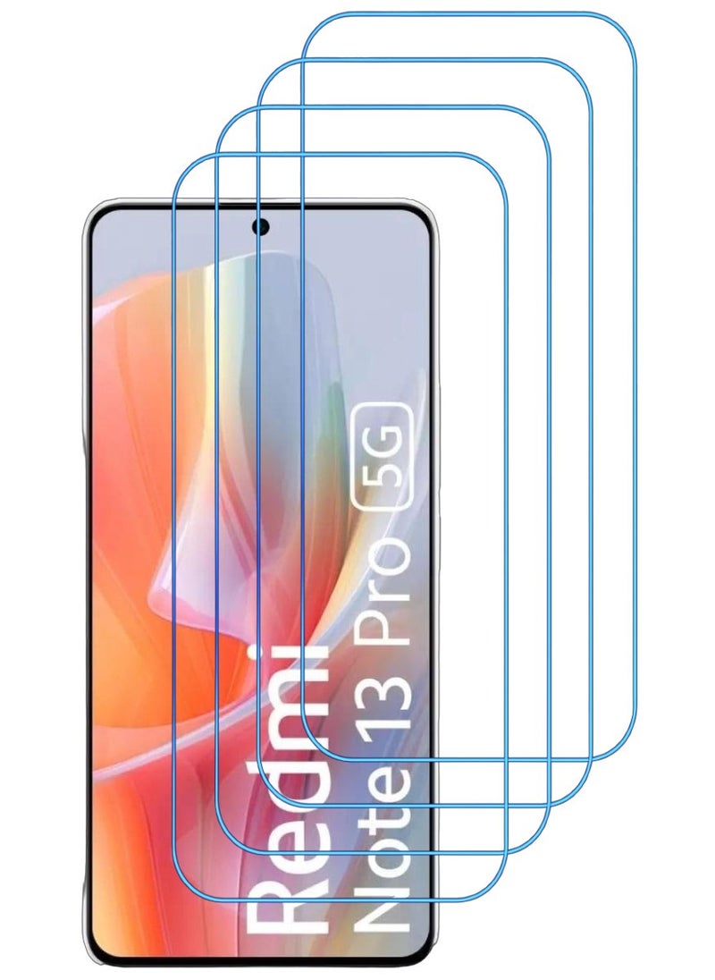ACLIX 4 Pieces Antistatic ESD Dustproof Premium Quality High Definition Clear Tempered Glass Screen Protector Designed For Xiaomi Redmi Note 13  Pro - Image 1