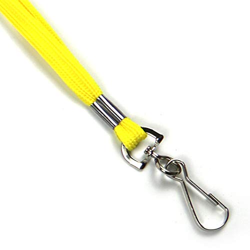 Beebel Lanyard 50PCS Lanyards with Swivel Hook clips for ID Name Badge Holder (Yellow) - Image 5