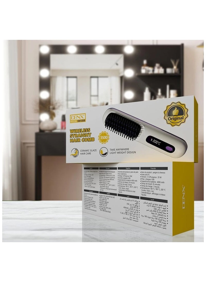 Denx Wireless Straight Hair Comb DX1357 3500W Multicolored - Image 3