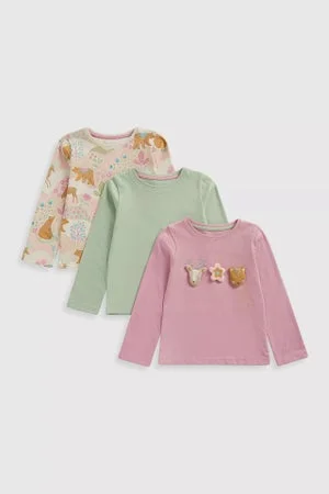 mothercare Woodland Long-Sleeved T-Shirts - 3 Pack