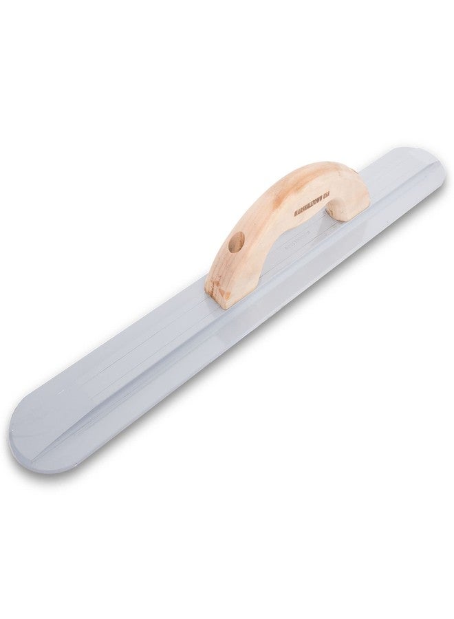 MARSHALLTOWN Round End Magnesium Hand Float, 24 Inch x 3-1/8 Inch, Large Round Wooden Handle, Eliminates Float Marks, Provides Smooth Finish, Made in the USA, Concrete Float, 155LRW - Image 1