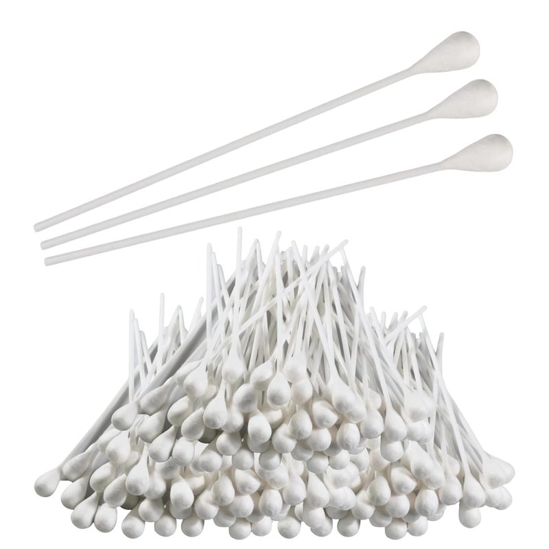 Large Oversized Swabs Pack of 100 Extralong 8 Cotton Tipped Applicators with Extra Large 12 Diameter Swab  Nonsterile  Long Plastic Shaft