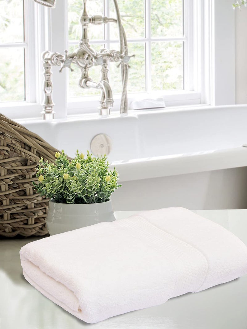 Bombay Dyeing Super Ultrx Zero Twist Plain Dyed 650 GSM Cotton Bath Towel - Ultrx (White) - Image 2