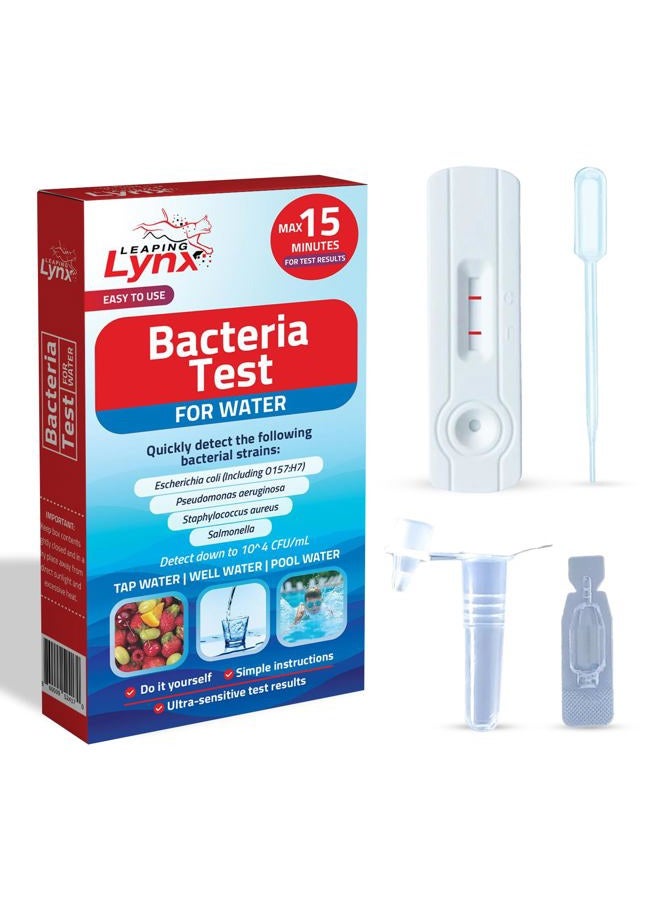 Leaping Lynx Coliform Bacteria Water Test Kit for E. coli, Salmonella, Legionella, & Many other Strains in Drinking Water - Easy, Quick, & Accurate Bacterial Testing for Well Water, Tap Water, Pool Water - Image 1