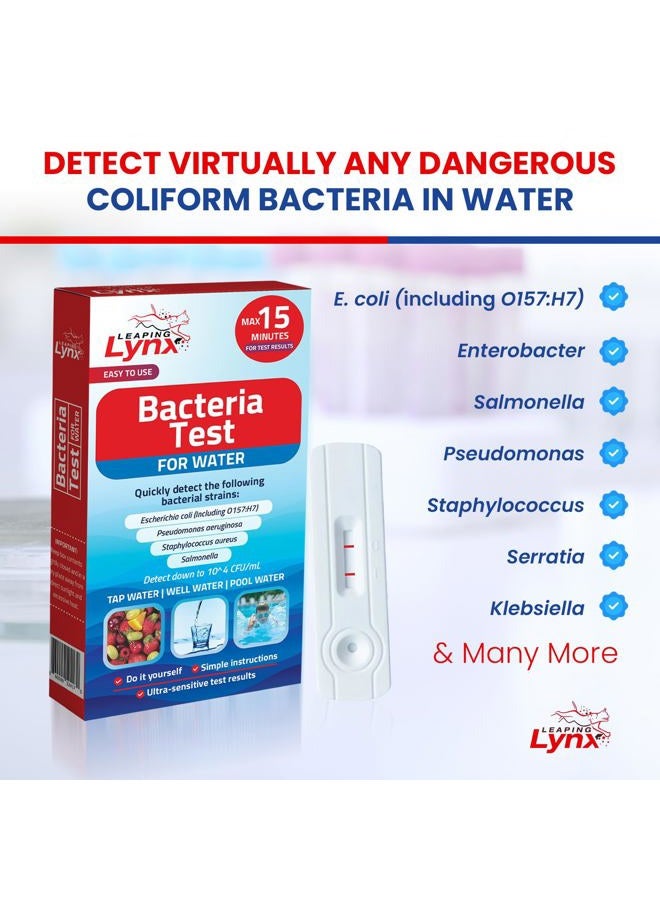 Leaping Lynx Coliform Bacteria Water Test Kit for E. coli, Salmonella, Legionella, & Many other Strains in Drinking Water - Easy, Quick, & Accurate Bacterial Testing for Well Water, Tap Water, Pool Water - Image 2