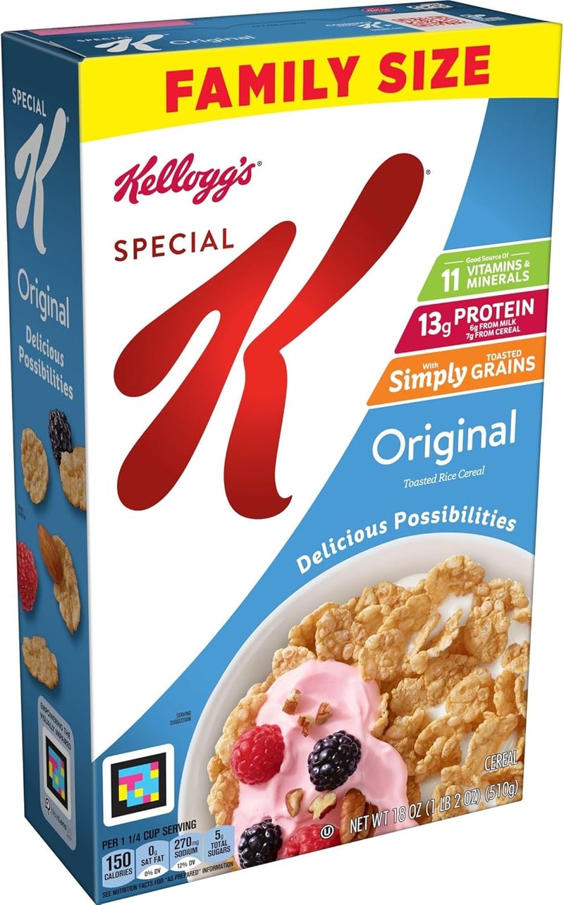 SPECIAL K Kellogg's Special K Original Cold Breakfast Cereal - Family Size, 6 Boxes, 11 Vitamins & Minerals - Image 1