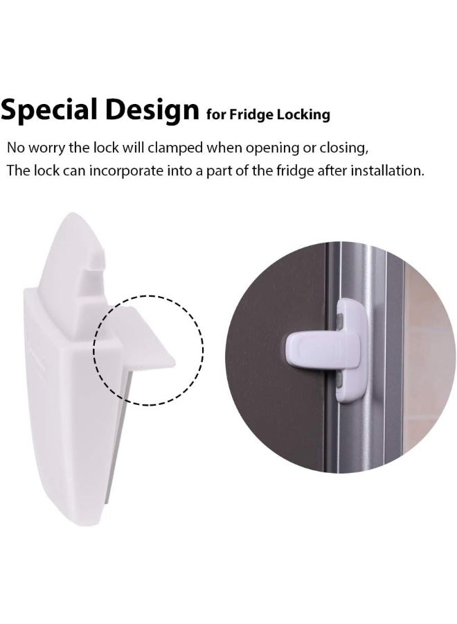 EUDEMON Home Refrigerator Fridge Freezer Door Lock Latch Catch - Image 4