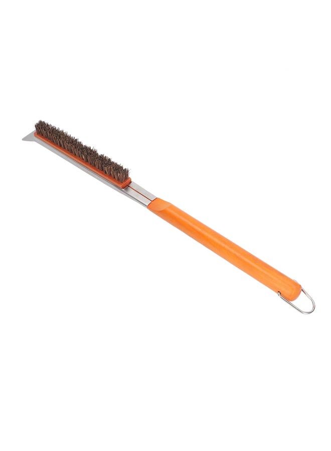 21 Inch Pizza Oven Brush Pizza Stone Cleaning Brush with Scraper Hanging Ring for Removing Stubborn Food Residues