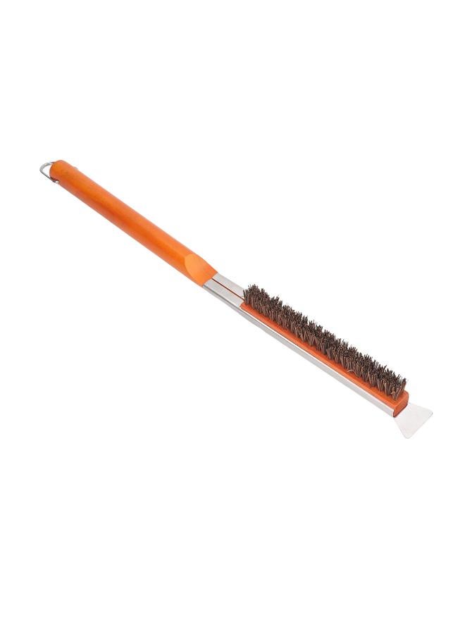 21 Inch Pizza Oven Brush Pizza Stone Cleaning Brush with Scraper Hanging Ring for Removing Stubborn Food Residues