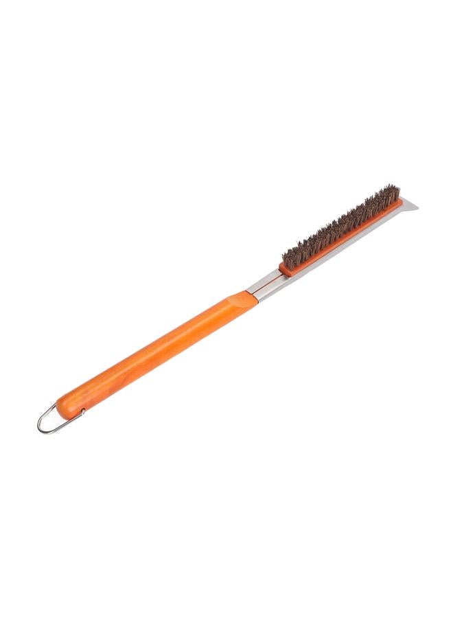 21 Inch Pizza Oven Brush Pizza Stone Cleaning Brush with Scraper Hanging Ring for Removing Stubborn Food Residues