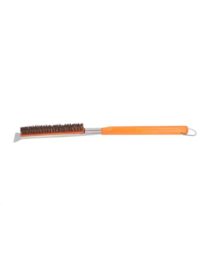 21 Inch Pizza Oven Brush Pizza Stone Cleaning Brush with Scraper Hanging Ring for Removing Stubborn Food Residues
