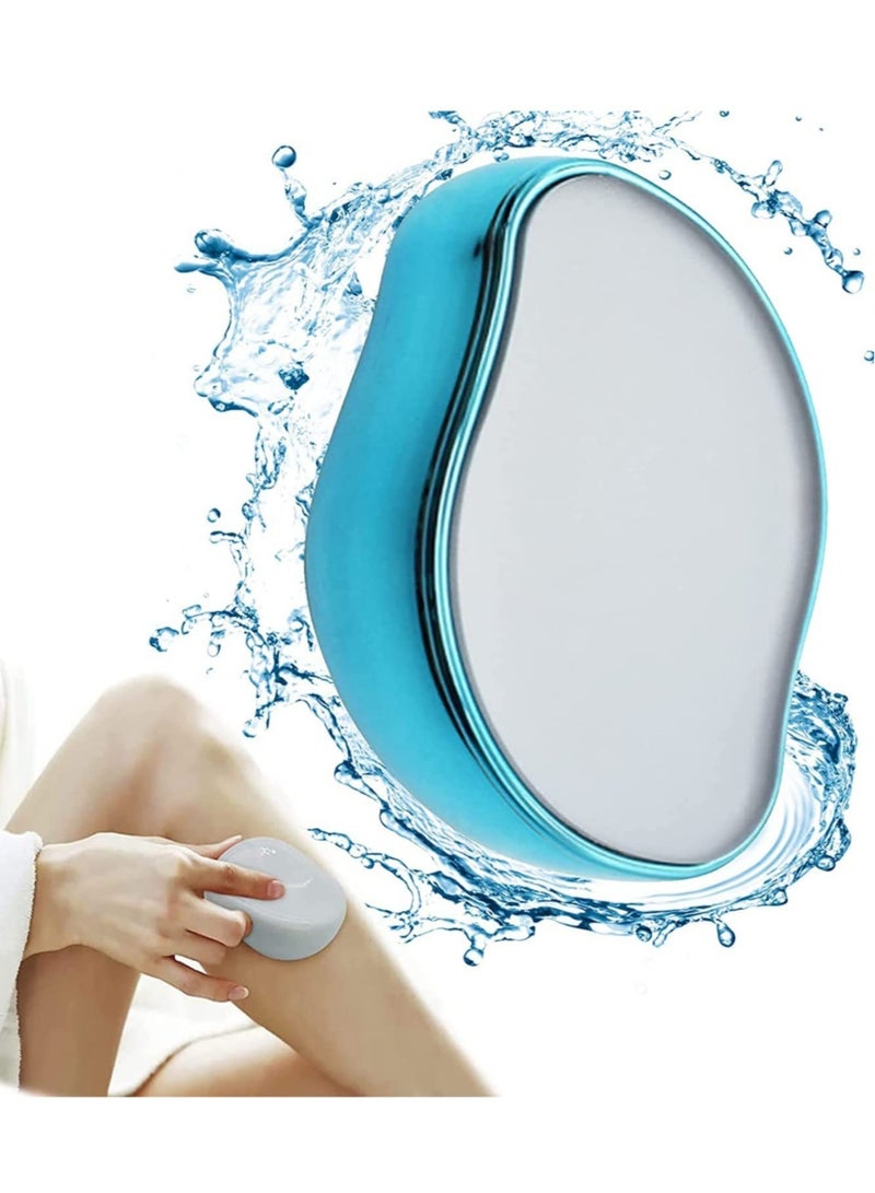 2022 New Bleame Crystal Hair Eraser, Magic Crystal Hair Removal Exfoliation Painless Hair Removal Tool for Men & Women, Soft Smooth Silky Skin, Full Body Hair Removal (Blue) - Image 1