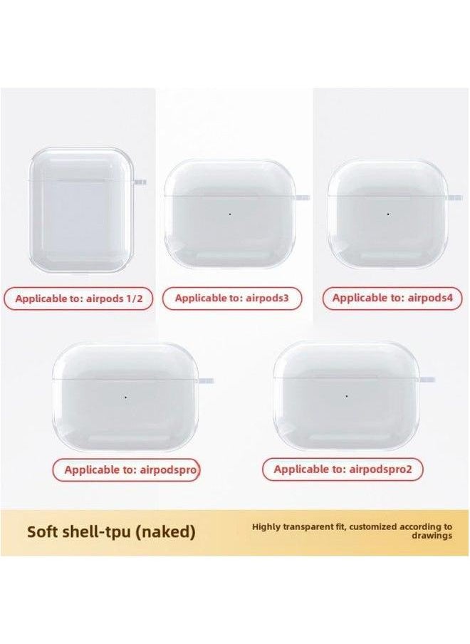 Generic - Tpu Transparent Earphone Set Material For Apple Bluetooth Headset Pro2 Generation Airpods Protective Cover-Color:TPU Soft Shell (bare Shell)-Applicable Model:Airpods (pro--without Hanging Ears) Third - Image 1