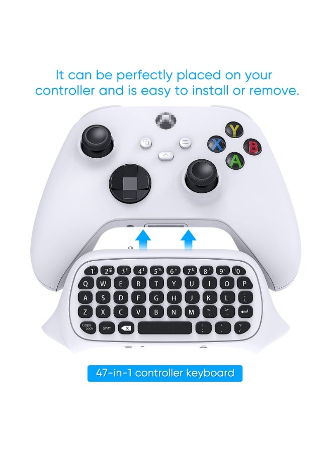 DOBE Xbox Series X/S Controller Keyboard Gamepad, 2.4Ghz Mini QWERTY Controller Keyboard Gaming Chatpad with Audio/Headset Jack - Image 4