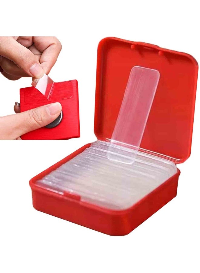 60 PCS Multifunctional Double Sided Adhesive Tape, Double Sided Tape Heavy Duty, Transparent Non-marking Stickers,Washable Double Sided Tape,Strong Sticky Wall Tape Strips Transparent Tape - 1 box - Image 1