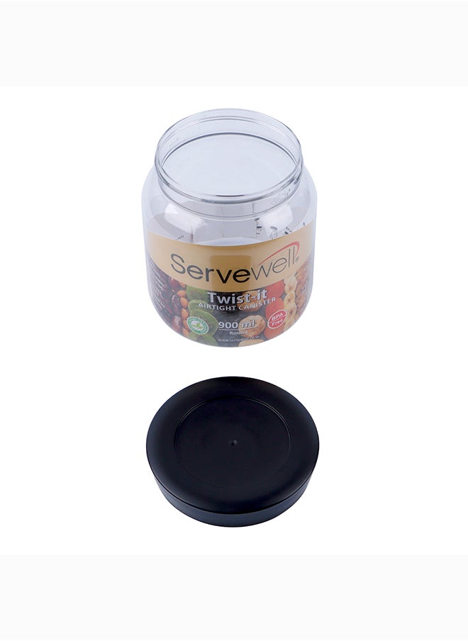 Servewell - Servewell 3pc Plastic Round Transparent Container Set - 900ml - Image 1