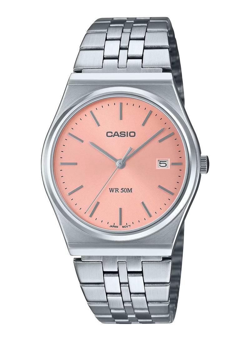 CASIO ساعة كوارتز انالوج للجنسين من الستانلس ستيل MTP-B145D-4A - Image 1