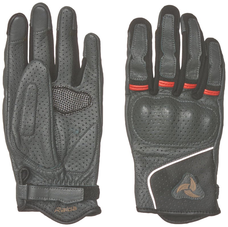 Raida CruisePro II Motorcycle Gloves (L, Grey-Red) - Image 1