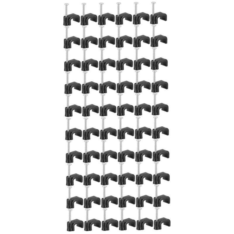 Black 300 Pcs DIY Plumbing Bundle Ladder Secure Clamps Cable Hooks Tubing Wall Clips - Image 2