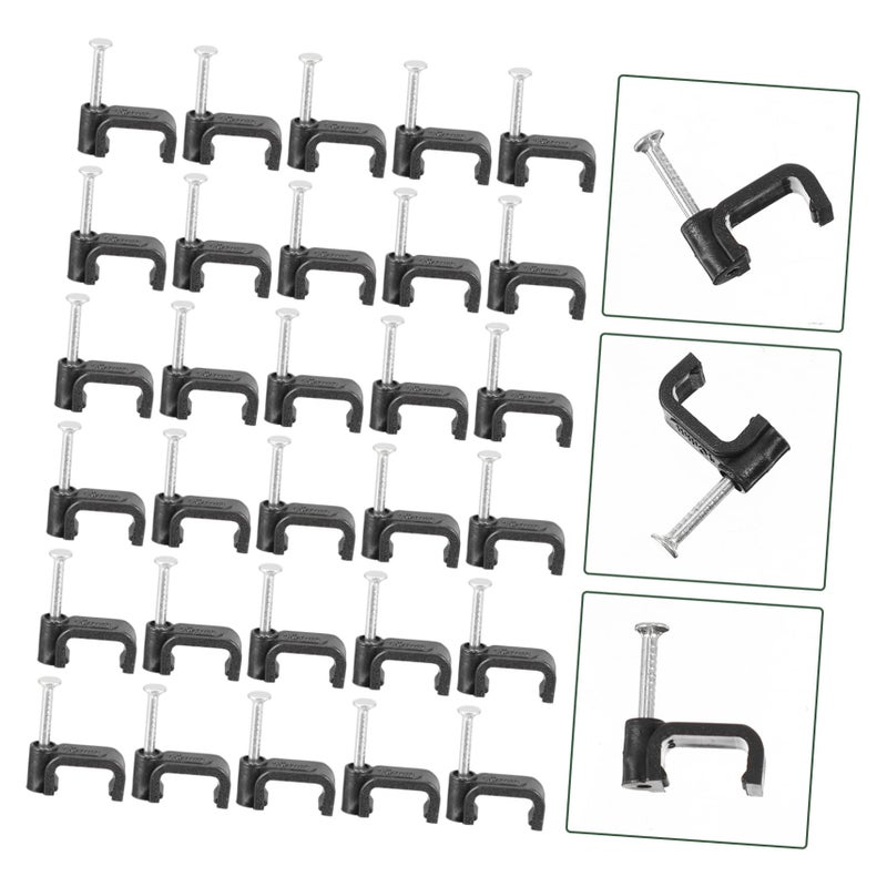 Black 300 Pcs DIY Plumbing Bundle Ladder Secure Clamps Cable Hooks Tubing Wall Clips - Image 4