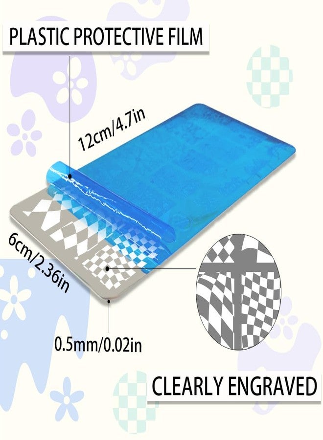 PH PandaHall بي إتش باندا هول 3 قطع طابع أظافر فرنسي لوحة طباعة أظافر فرنسية قوالب فن الأظافر طباعة الموجة المربعة قوالب الأظافر لوحات صور الأظافر من الفولاذ المقاوم للصدأ لتصميم الأظافر طباعة صالون المانيكير - Image 2