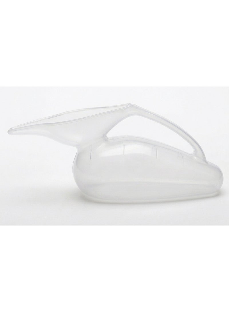 Mediora Portable Female Urinal Bottle 600ml - Spill-Proof Ergonomic Pee Pot for Women, Elderly, Patient Care, Travel, Camping, and Emergency - Lightweight Durable Plastic, Clear - Image 1