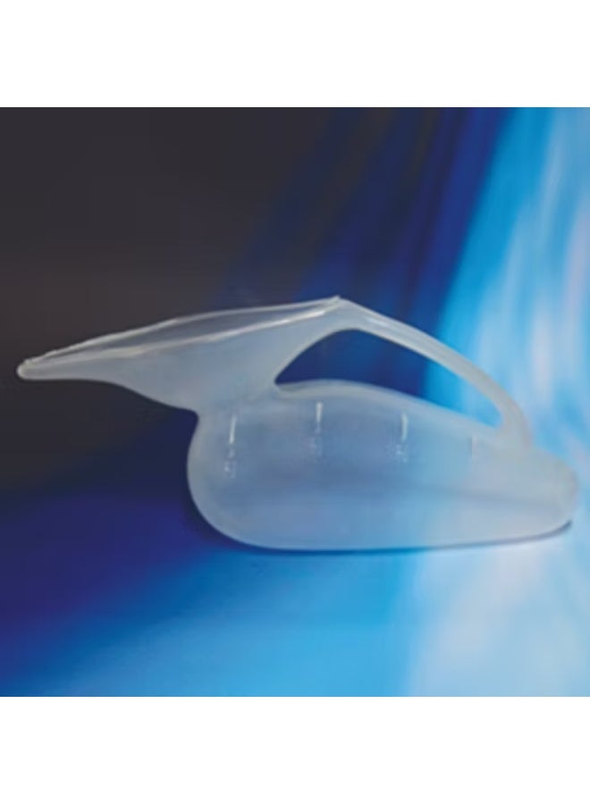 Mediora Portable Female Urinal Bottle 600ml - Spill-Proof Ergonomic Pee Pot for Women, Elderly, Patient Care, Travel, Camping, and Emergency - Lightweight Durable Plastic, Clear - Image 2