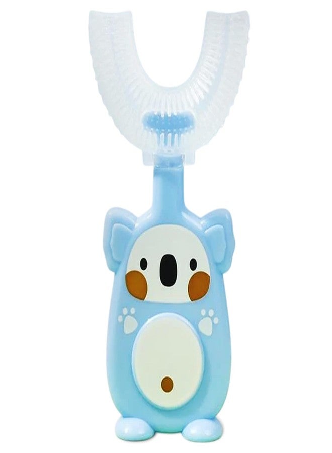BE'BE' BURP Bebe Burp U Shaped Toothbrush for Kids, Food Grade Soft Silicone Brush Head, 360° Oral Teeth Cleaning Tools, Children Infant U Shape Manual Toothbrush (2-6 Years) (Koala shape) - Image 1