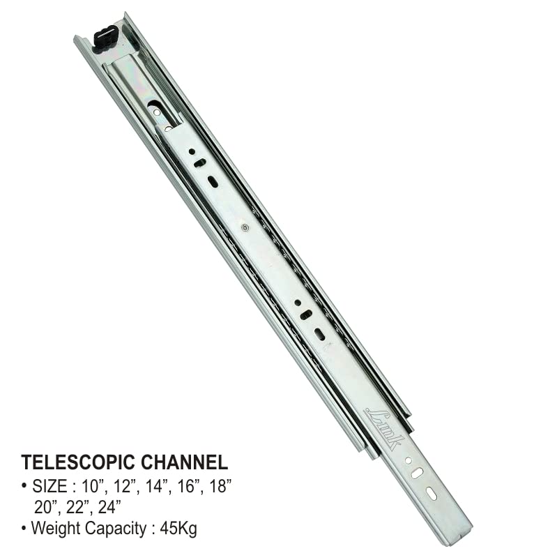 Link Drawer Channel 20 inch 45kg 2 Pc Set (Silver) - Image 3