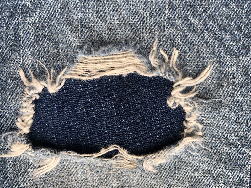 HoleyPatches Dark Blue Denim Stretch Jean Patches Super Strong Iron On by Holey Patches Assorted Sizes 15 x 8