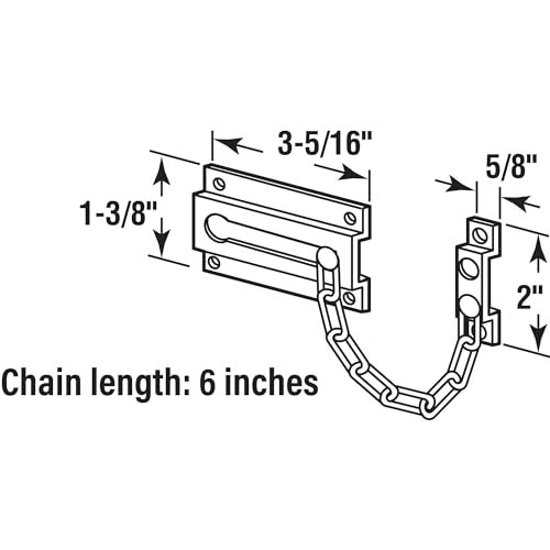Prime-Line Defender Security U 10305 Prime Line Standard Chain Door Guard, Solid, Classic Bronze - Image 3