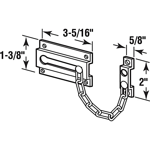 Prime-Line Defender Security U 10305 Prime Line Standard Chain Door Guard, Solid, Classic Bronze - Image 2