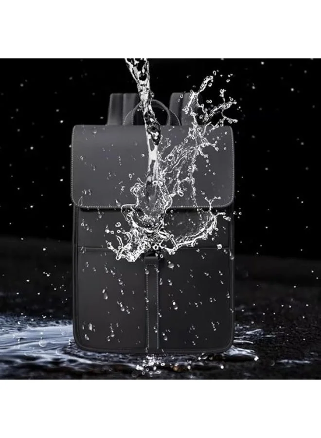 Mobcos Mobcos Waterproof Laptop Backpack with USB Charging Port for Men & Women – Slim Anti-Theft Business Travel Backpack Fits Laptop, Lightweight College School Bag Large Capacity Navy Blue