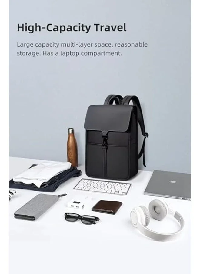 Mobcos Mobcos Waterproof Laptop Backpack with USB Charging Port for Men & Women – Slim Anti-Theft Business Travel Backpack Fits Laptop, Lightweight College School Bag Large Capacity Navy Blue