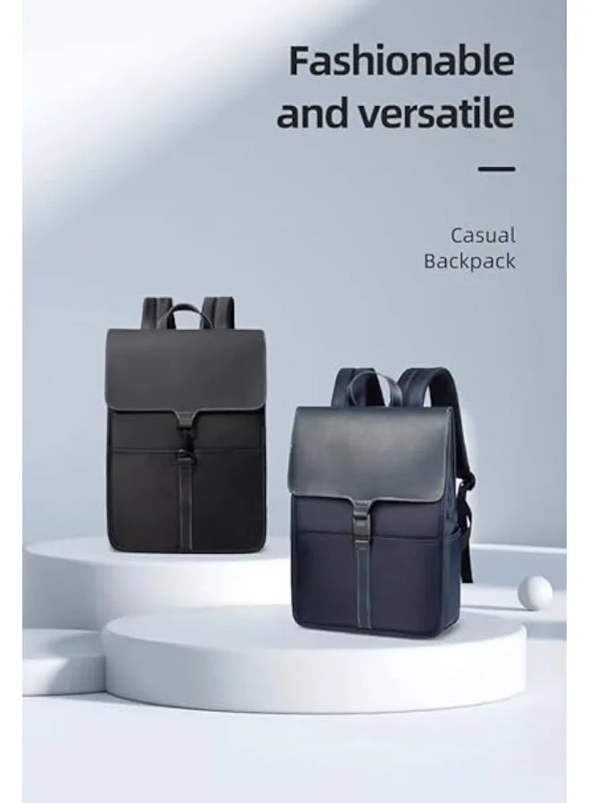 Mobcos Mobcos Waterproof Laptop Backpack with USB Charging Port for Men & Women – Slim Anti-Theft Business Travel Backpack Fits Laptop, Lightweight College School Bag Large Capacity Navy Blue