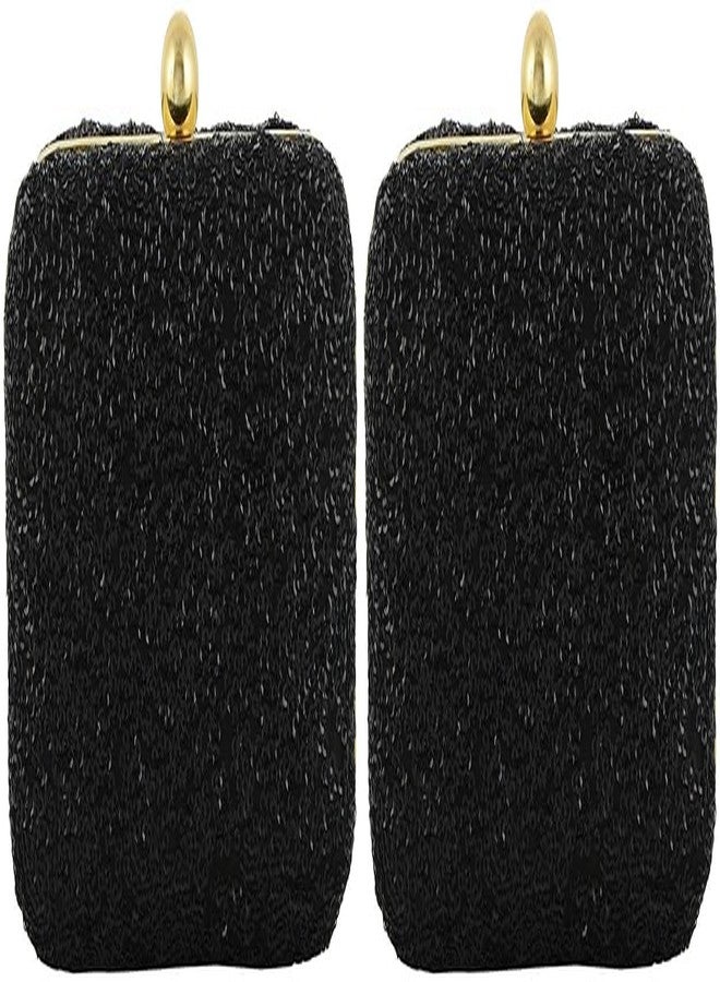 حقيبة يد نسائية سوداء مرصعة بالترتر من دوقة (عبوة من قطعتين)