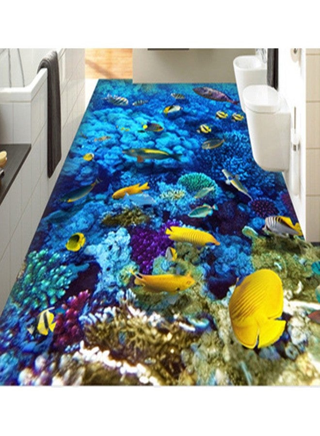 ZaH Thin Area Rug Non-Slip Doormat Carpet Printing Rug for Living Room, Bedroom, Kitchen, Bathroom (2x3-19.7"x31.5", Seaworld) - Image 1