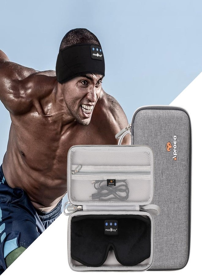 Aproca Hard Travel Storage Protective Case, for MUSICOZY Sleep Headphones Headband Sleeping Headphones Sleep Eye Mask - Image 4