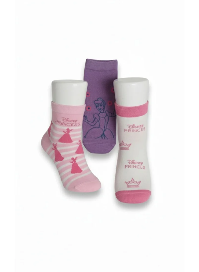 Disney 3 PAIRS | PRINCESS ANKLET SOCKS 78% COTTON| 18% POLYESTER | 4% ELASTANE