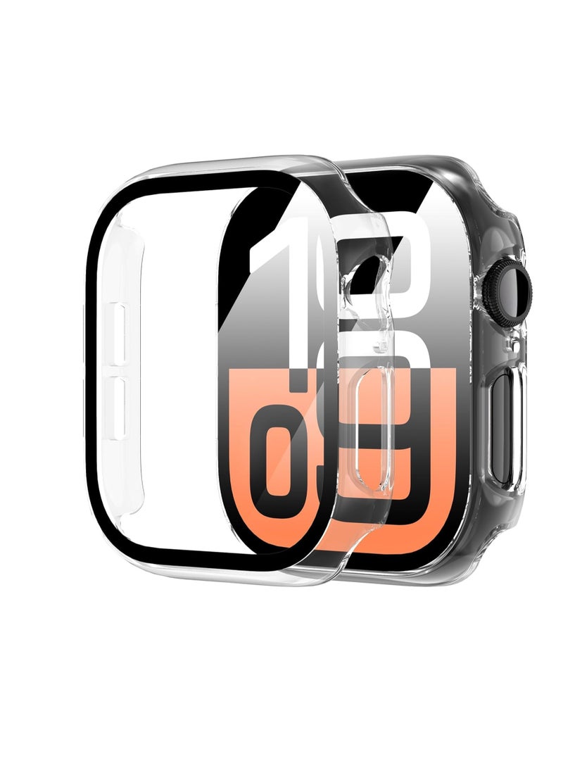 Hard PC Smart Watch Case Compatible with Apple Watch Series 10 38mm Shockproof Full Protection All Edges Protective Cover (Clear) - Image 1